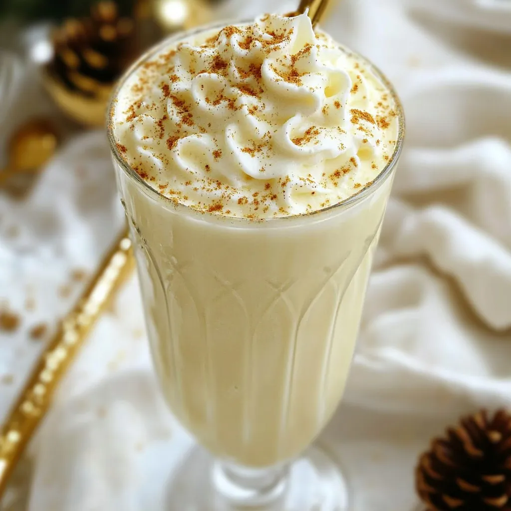 Creamy Eggnog Milkshake Festive Holiday Treat