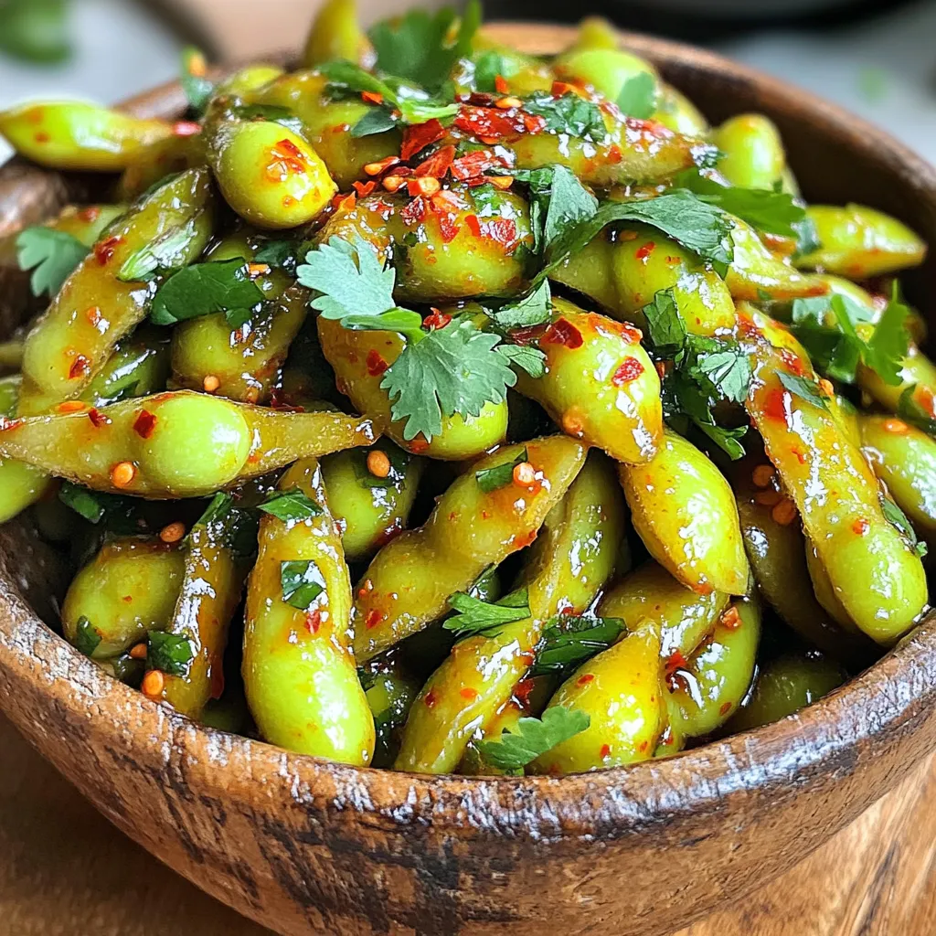 Chili Garlic Edamame Snack Spicy Flavor Boost