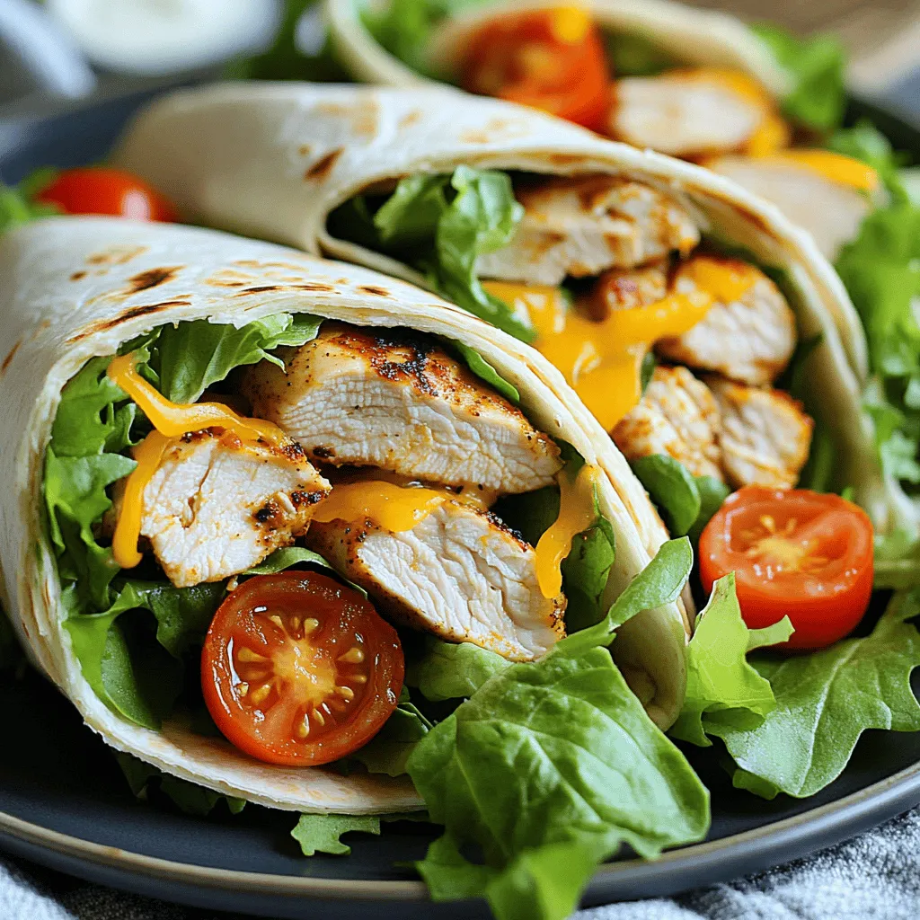 Minute Spicy Garlic Chicken Wraps Flavorful Meal Idea