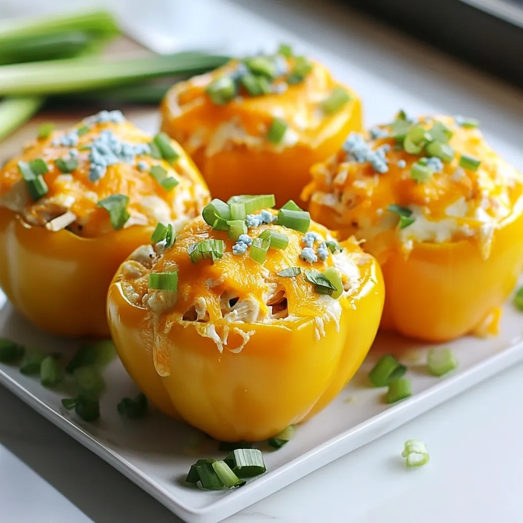 Buffalo Chicken Stuffed Peppers Flavorful and Easy Dish