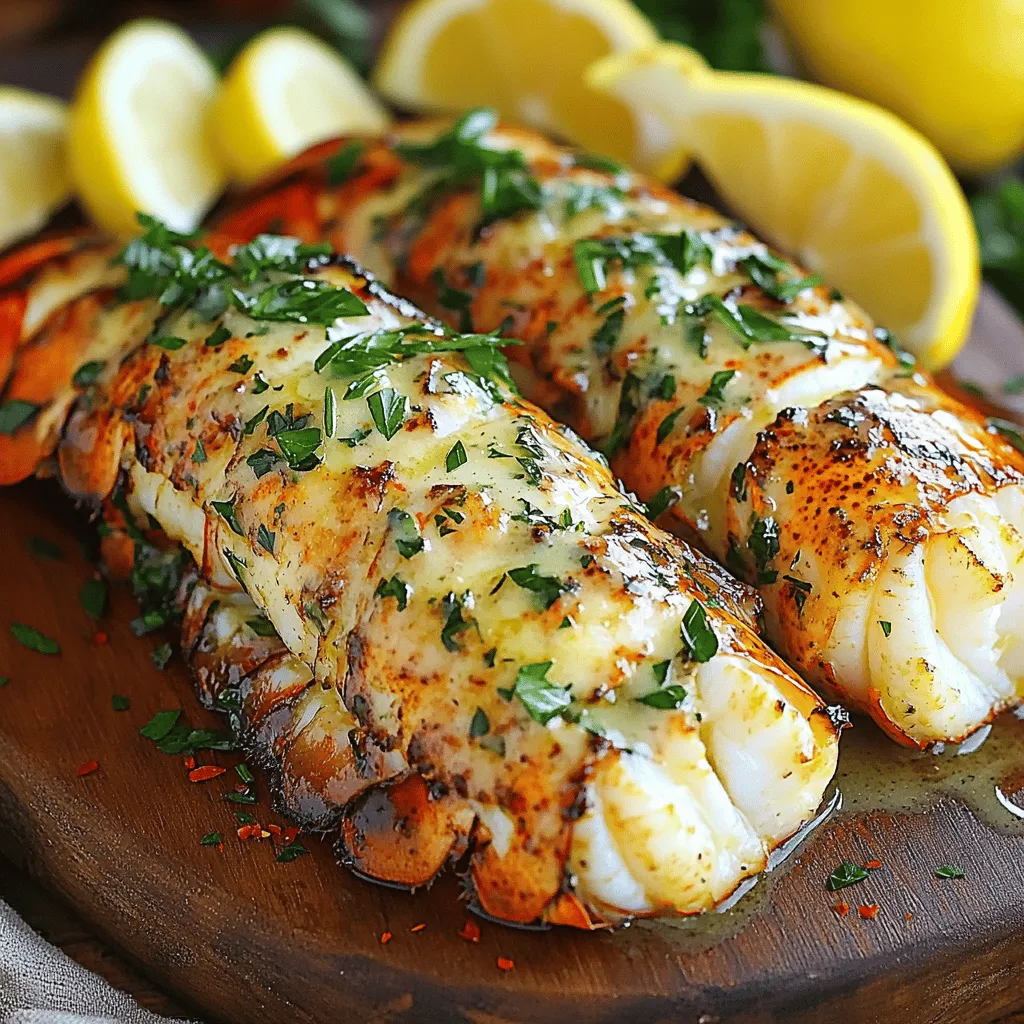 Lobster Tails with Garlic Herb Butter Sauce Delight