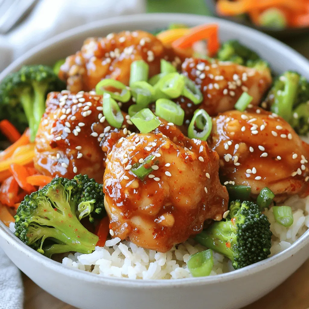 Spicy Korean Chicken Bowls Flavorful and Easy Recipe