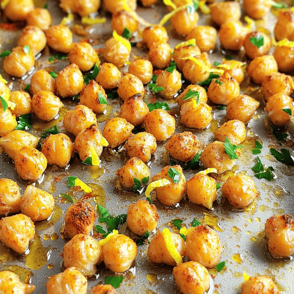 Lemon Garlic Roasted Chickpeas Crisp and Tasty Snack