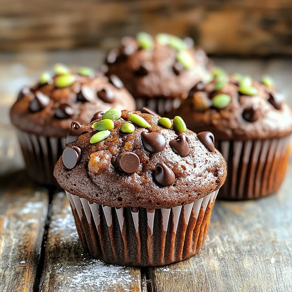 Bakery-Style Chocolate Pumpkin Muffins Easy Recipe