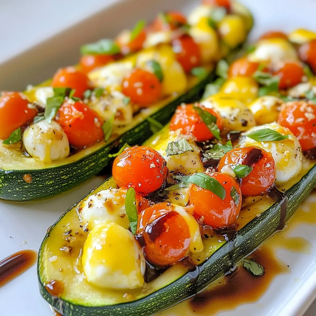 Margherita Zucchini Boats Tasty and Fresh Recipe