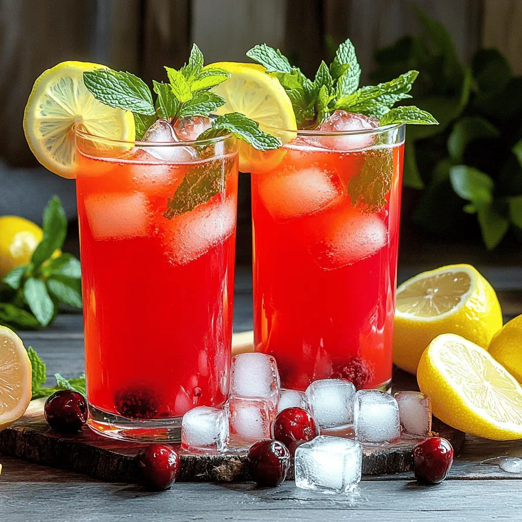 Sour Cherry Lemonade Refreshing Summer Drink Recipe