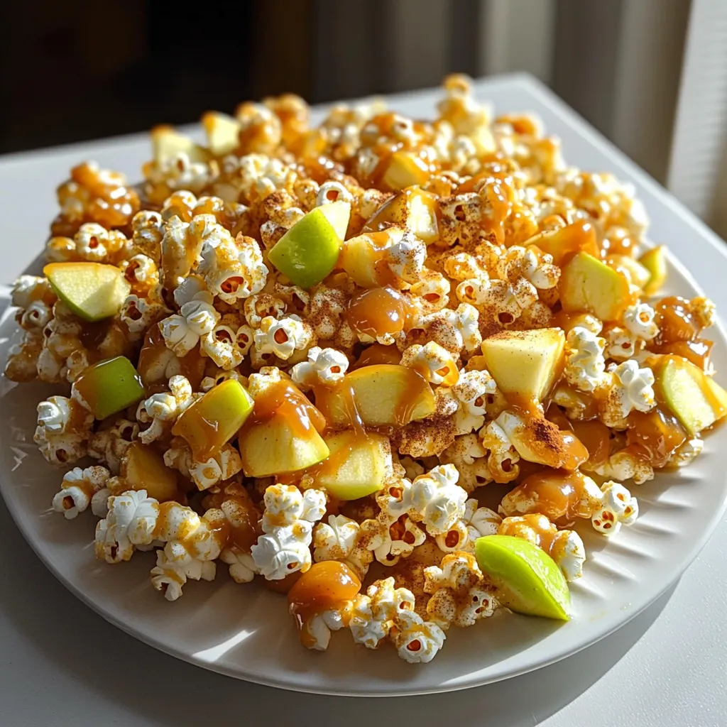 Caramel Apple Popcorn Clusters Tasty Fall Treat