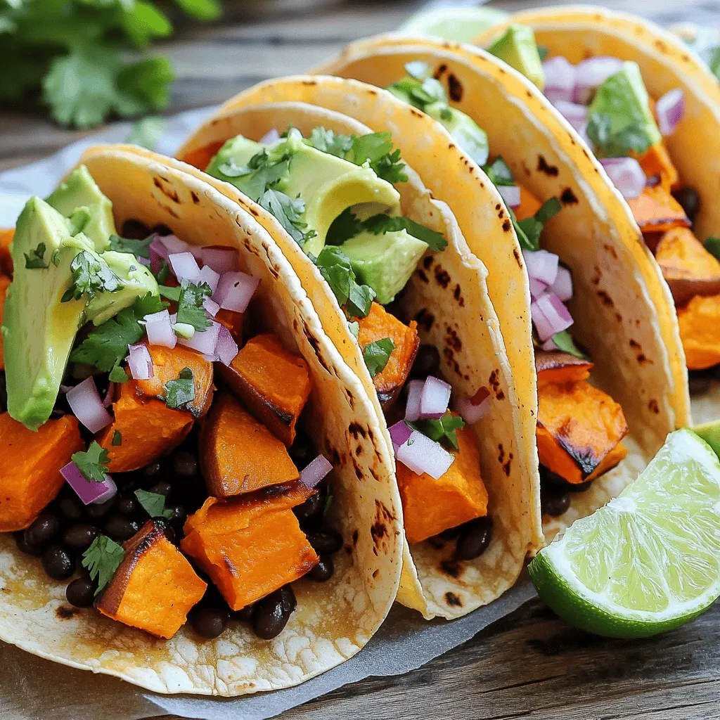 Savory Sweet Potato and Black Bean Tacos Recipe
