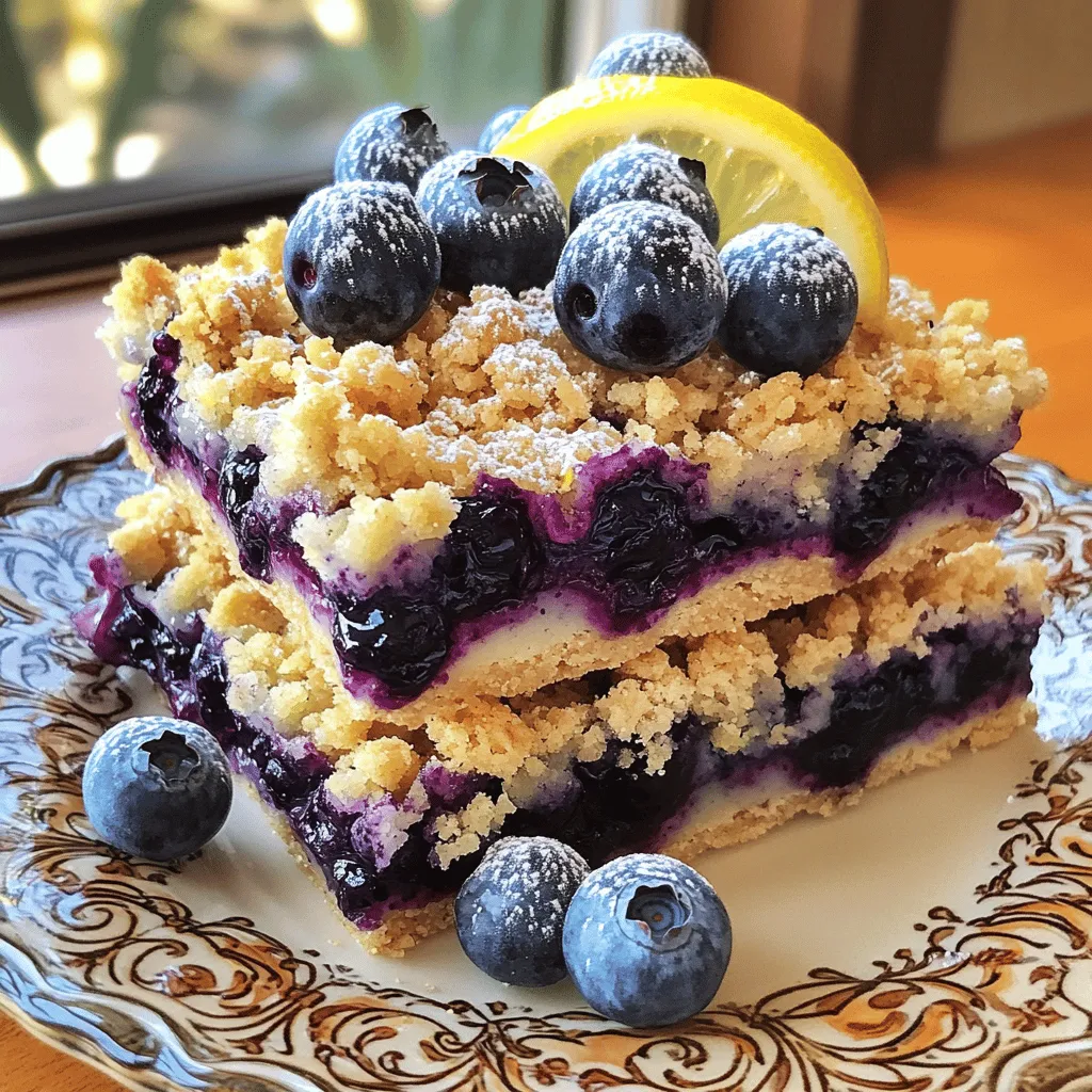 Blueberry Lemon Crumble Bars Simply Delicious Treat