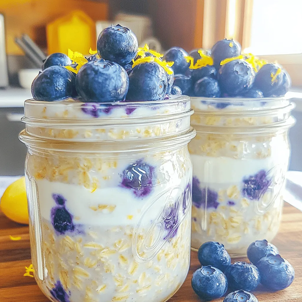 Lemon Blueberry Overnight Oats Quick and Easy Meal