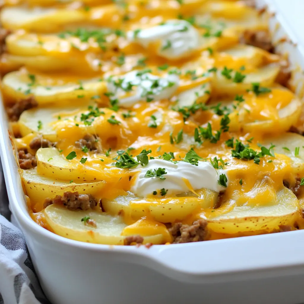 Hamburger Potato Casserole Delightful Comfort Meal