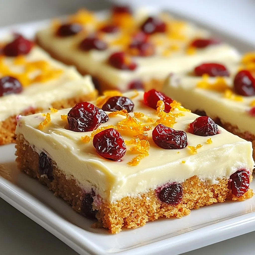 Cranberry Bliss Bars Delightful Holiday Treat Recipe