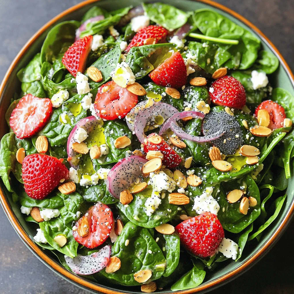 Spinach Strawberry Poppyseed Salad Fresh and Tasty Dish