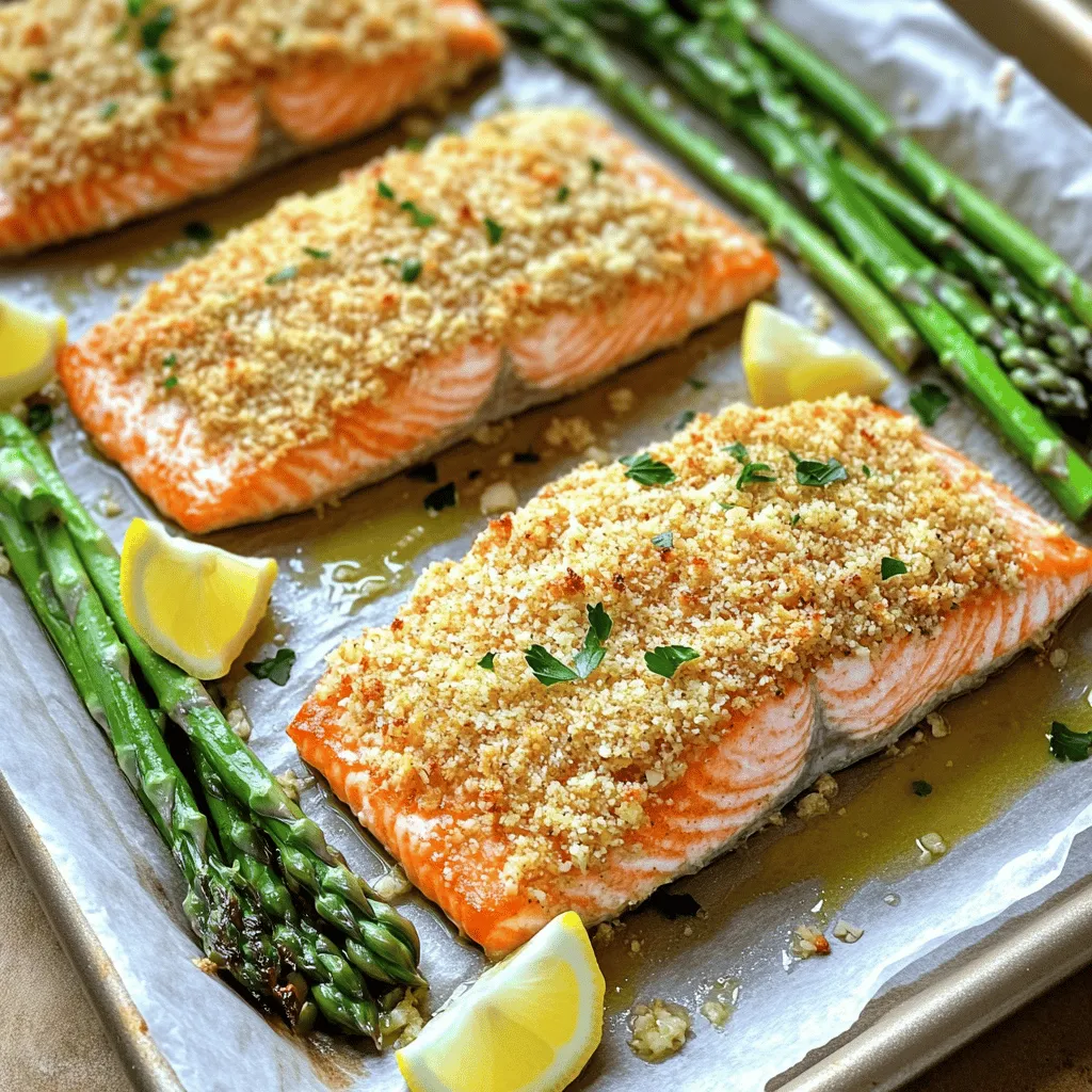 Garlic Parmesan Crusted Salmon Sheet Pan Delight