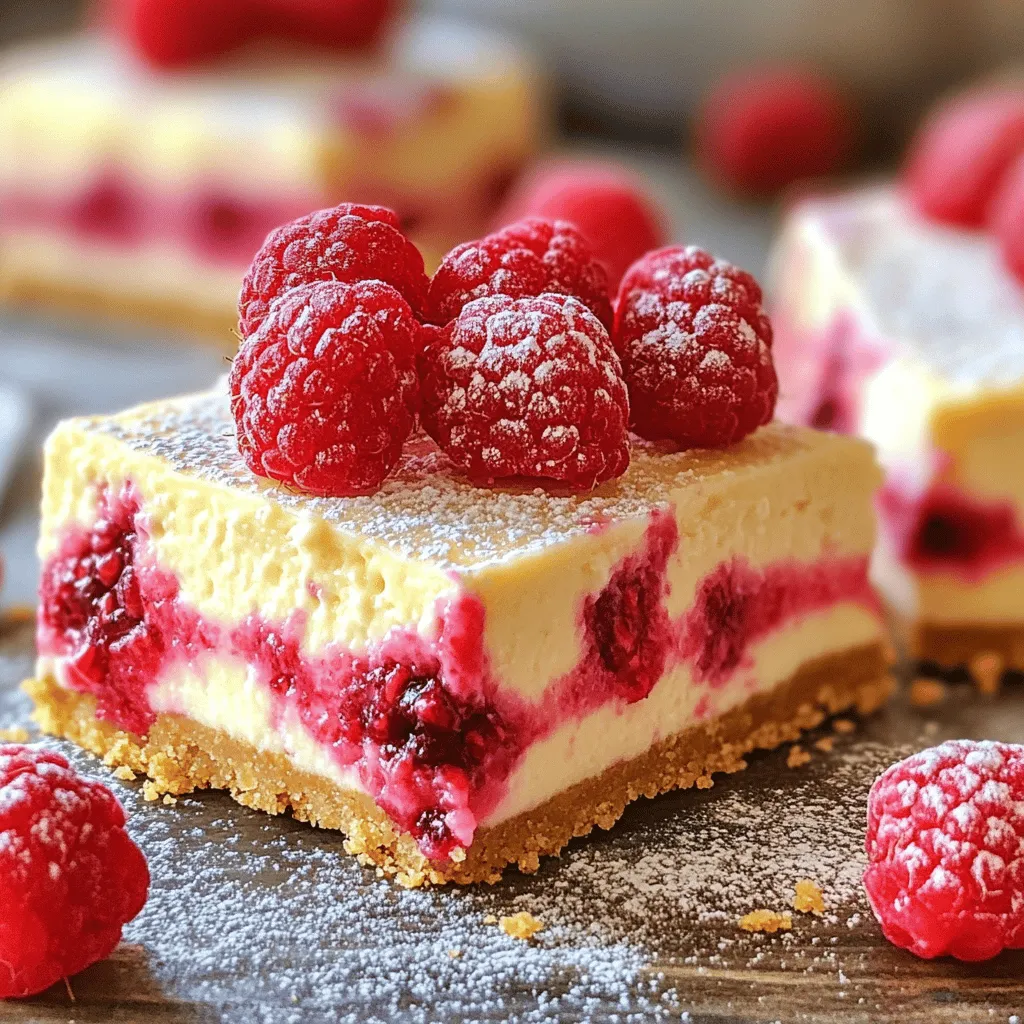 Raspberry Lemon Cheesecake Bars Simple and Delicious