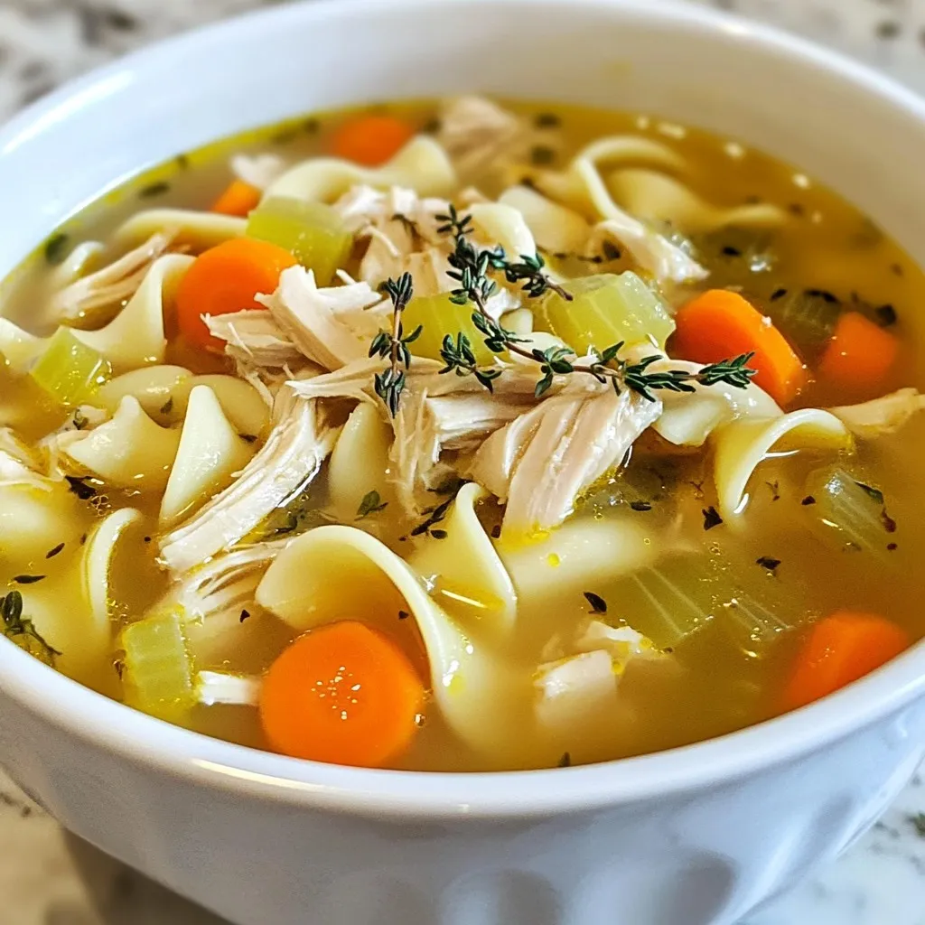 Classic Chicken Noodle Soup Hearty and Comforting Meal