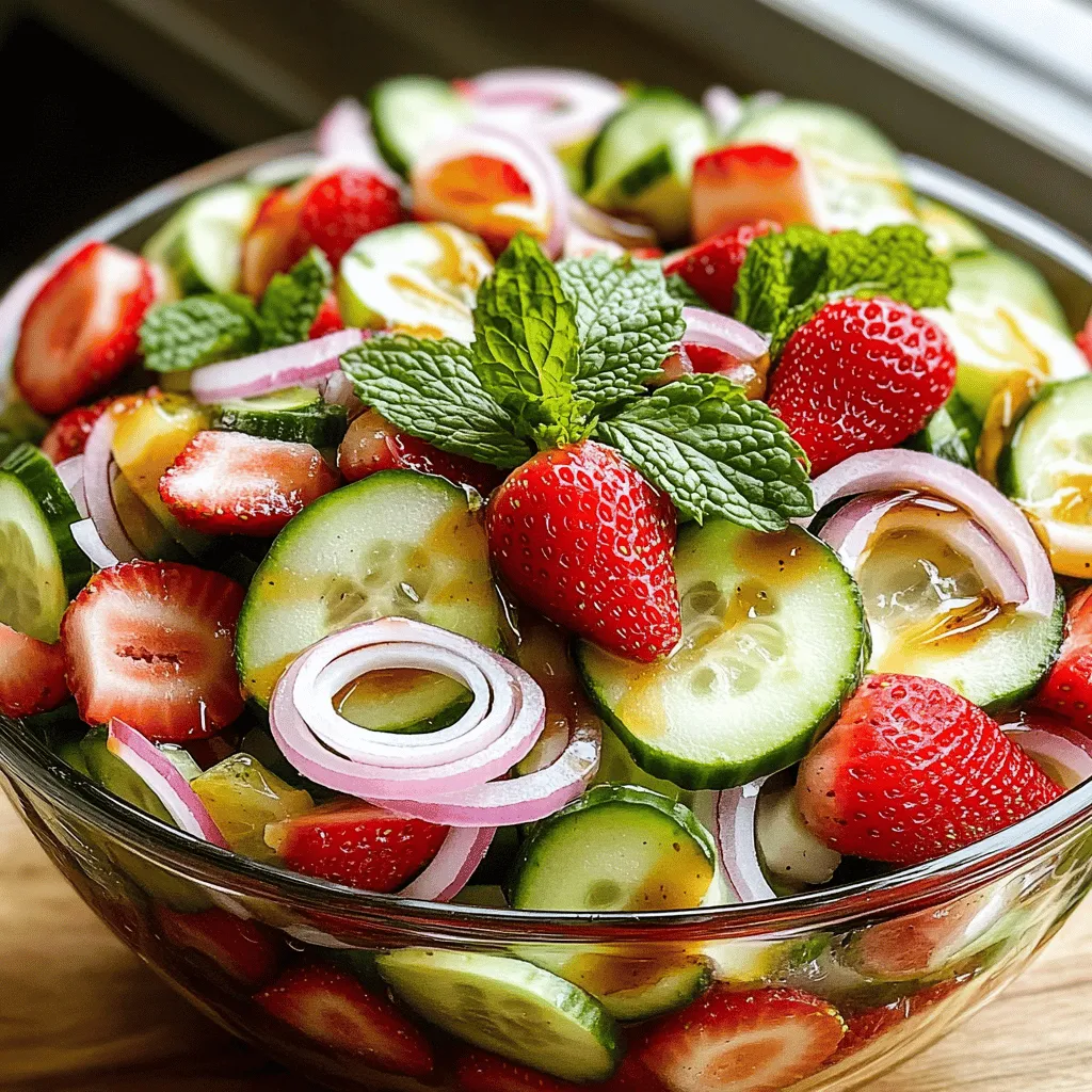 Cucumber Strawberry Salad Fresh and Tasty Treat