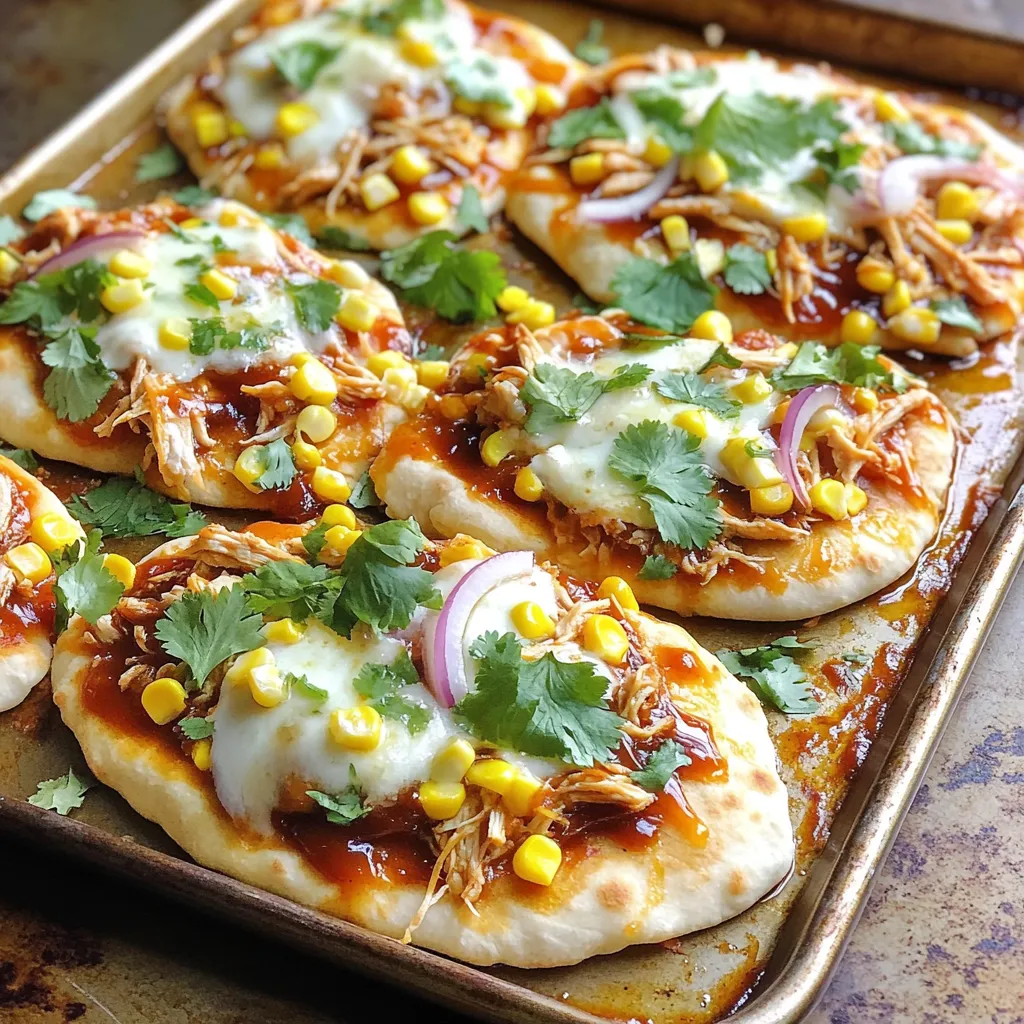 Sheet-Pan BBQ Chicken Flatbreads Simple and Tasty