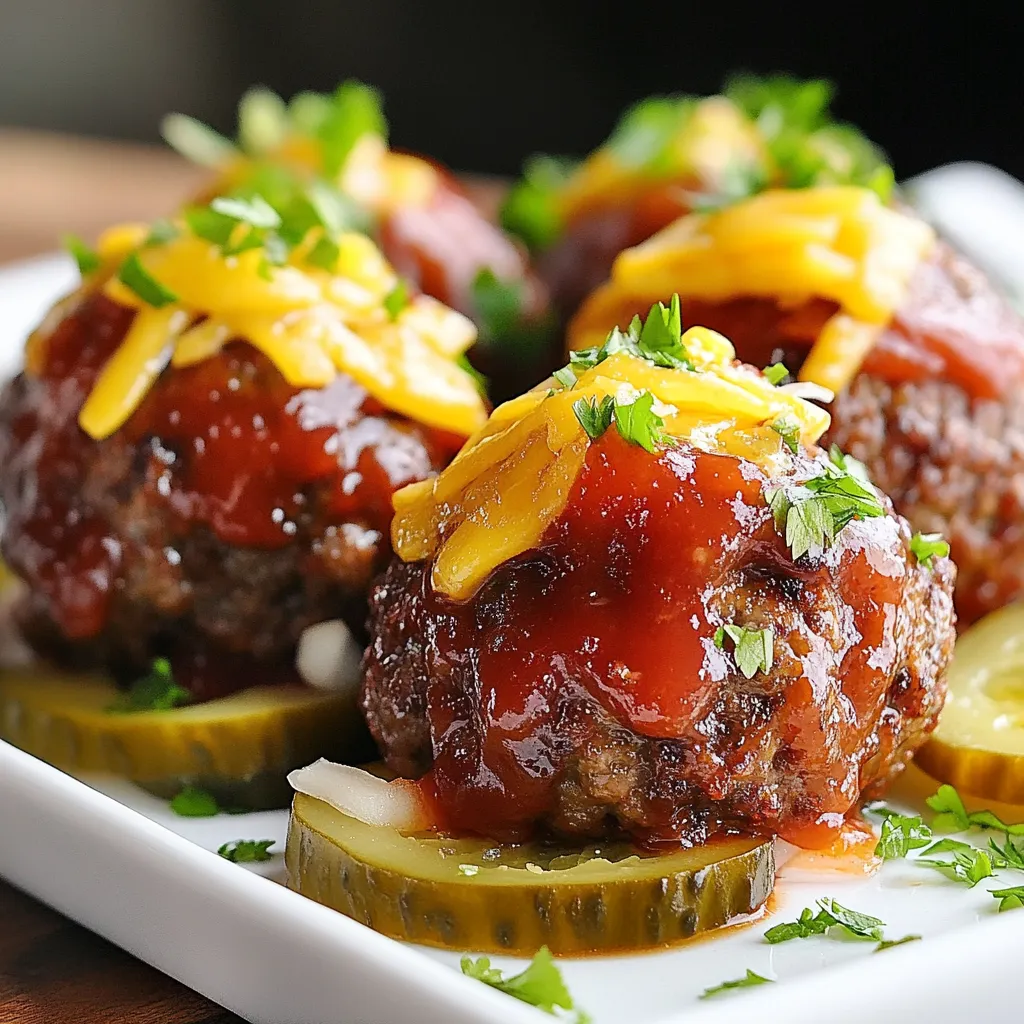 Texas Style Cheeseburger Meatballs Savory and Tasty Dish