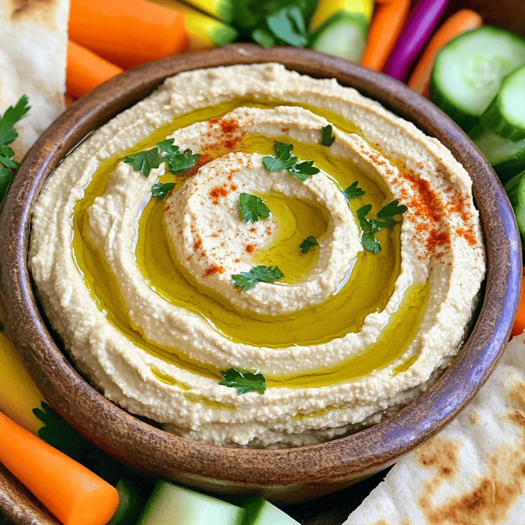 Roasted Garlic Hummus Creamy and Flavorful Dip