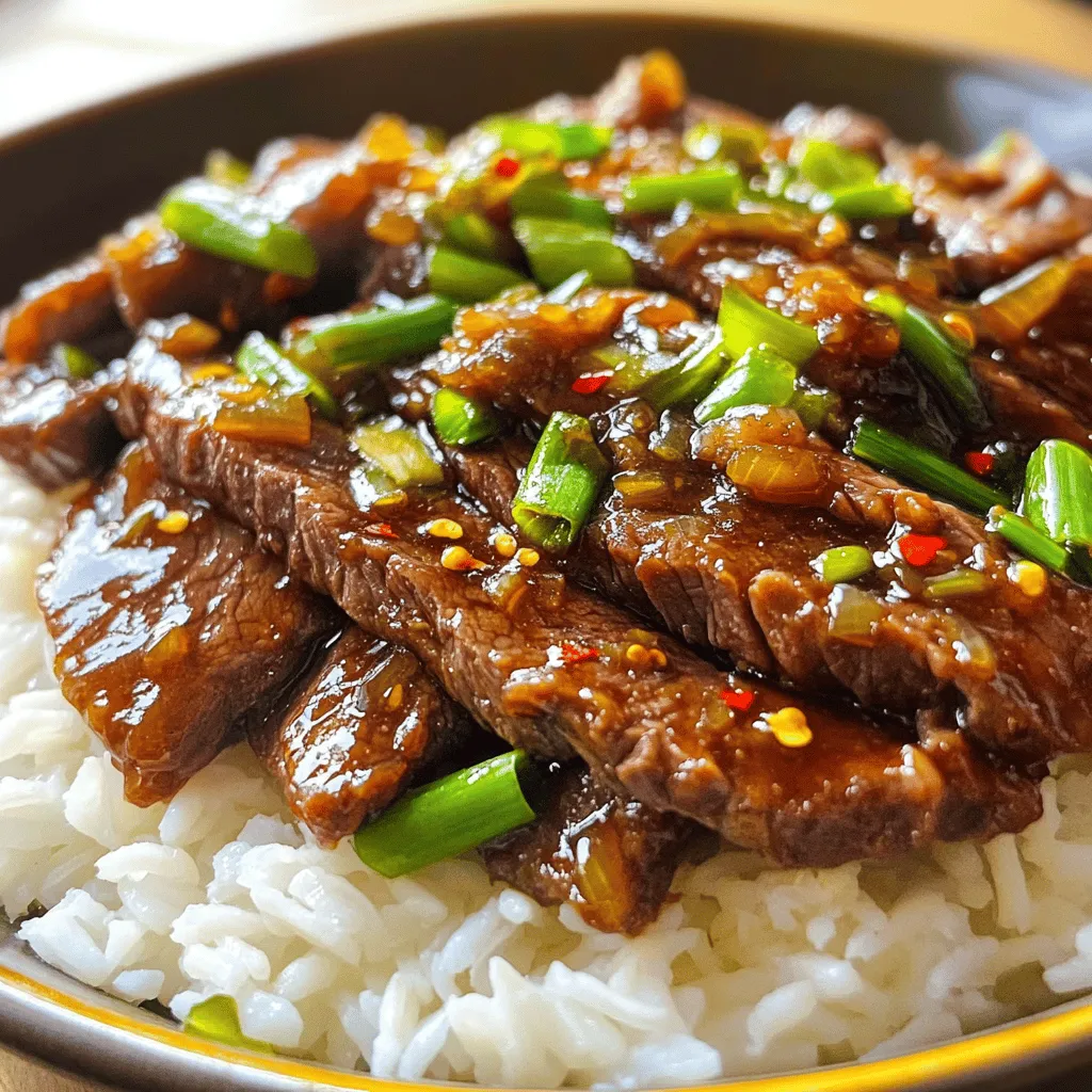 Easy Mongolian Beef Flavorful and Quick Dinner Recipe