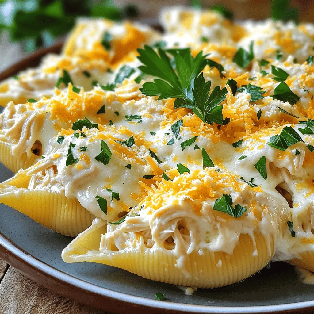 Delicious Chicken Alfredo Stuffed Shells Recipe