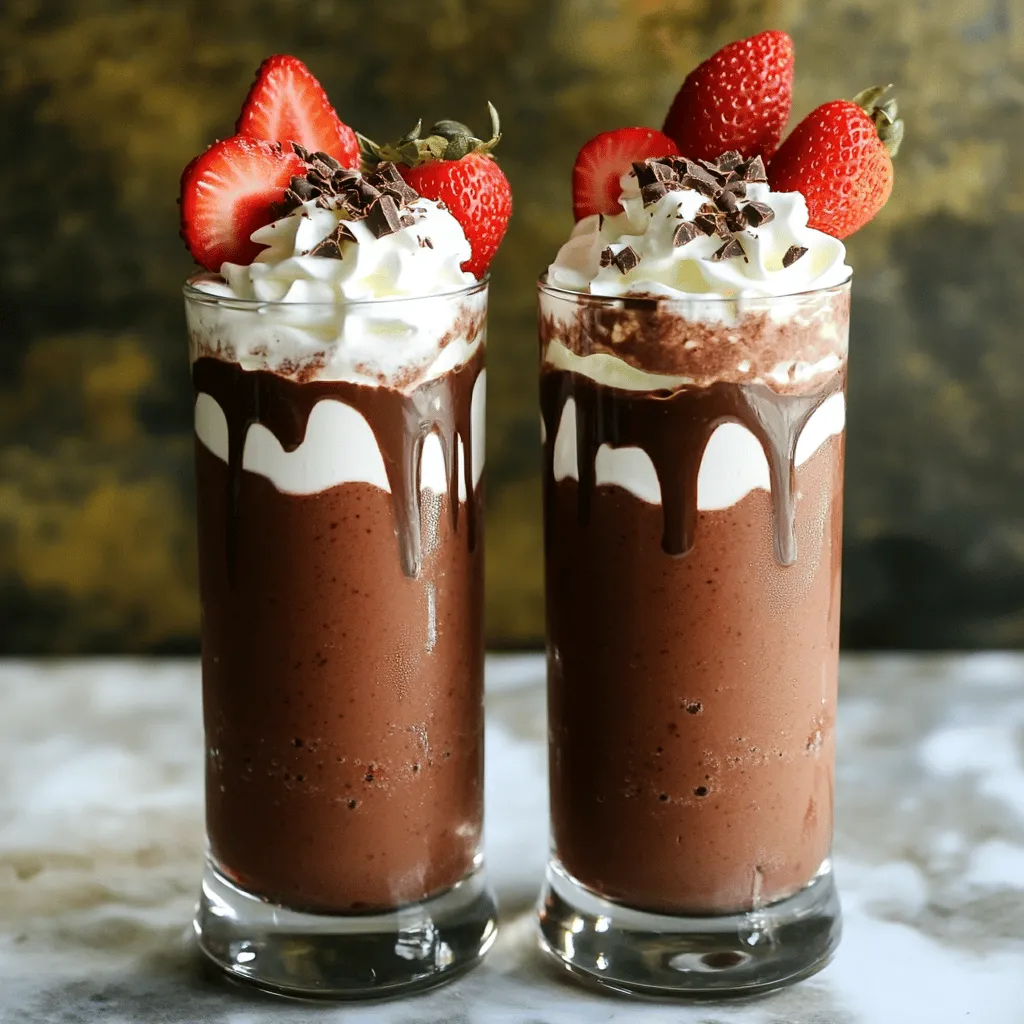 Chocolate Covered Strawberry Smoothie Delicious Treat