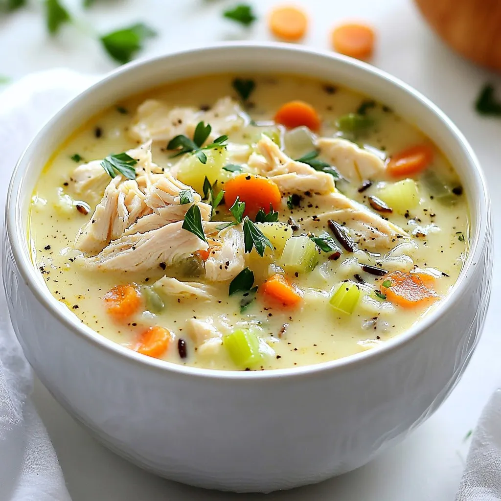 Instant Pot Chicken and Wild Rice Soup Comfort Dish