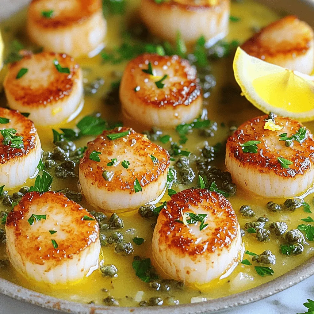 Pan Seared Scallops with Lemon Caper Sauce Delight