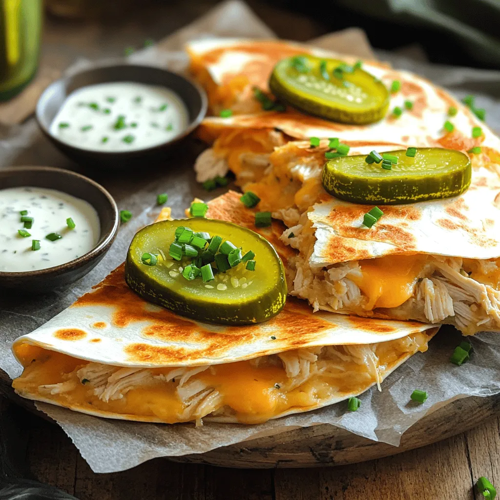 Pickle Ranch Chicken Quesadillas Easy and Tasty Dish