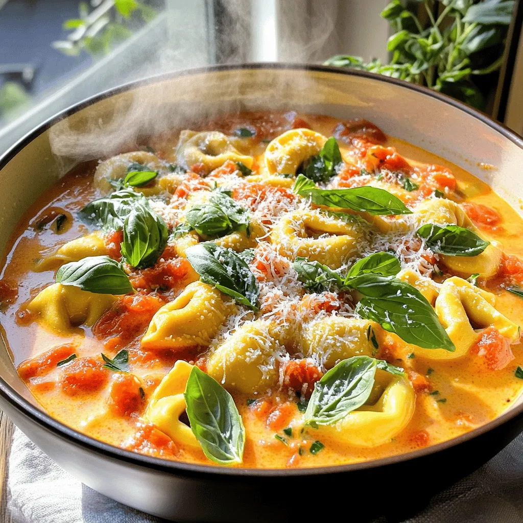 One-Pot Creamy Tomato Basil Tortellini Delight
