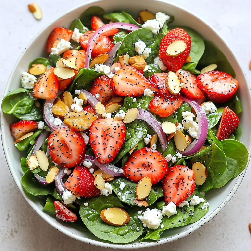 Strawberry Spinach Poppyseed Salad Fresh and Flavorful