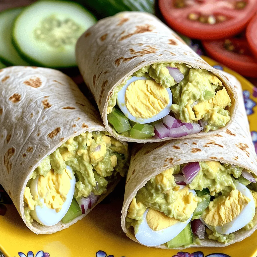 Avocado Egg Salad Wraps for a Healthy Lunch Option