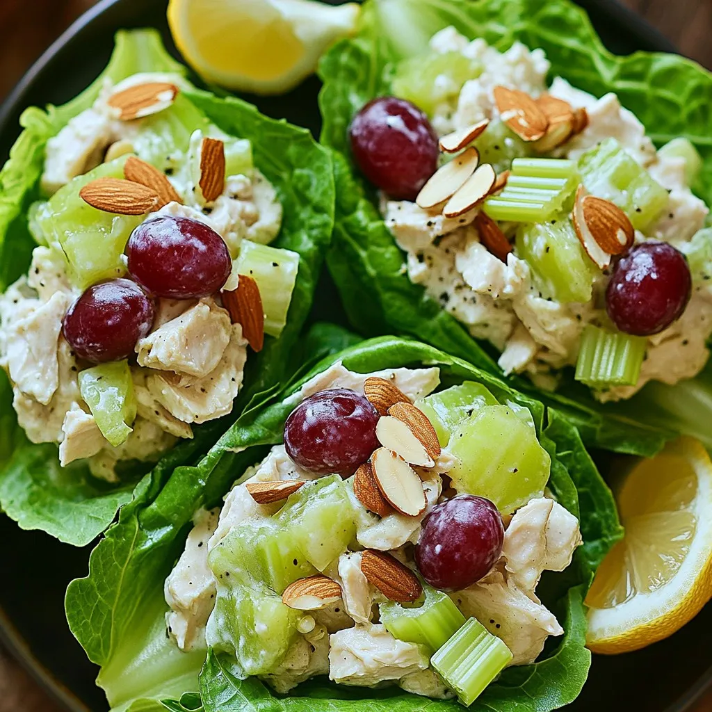 Greek Yogurt Chicken Salad Lettuce Wraps Delight