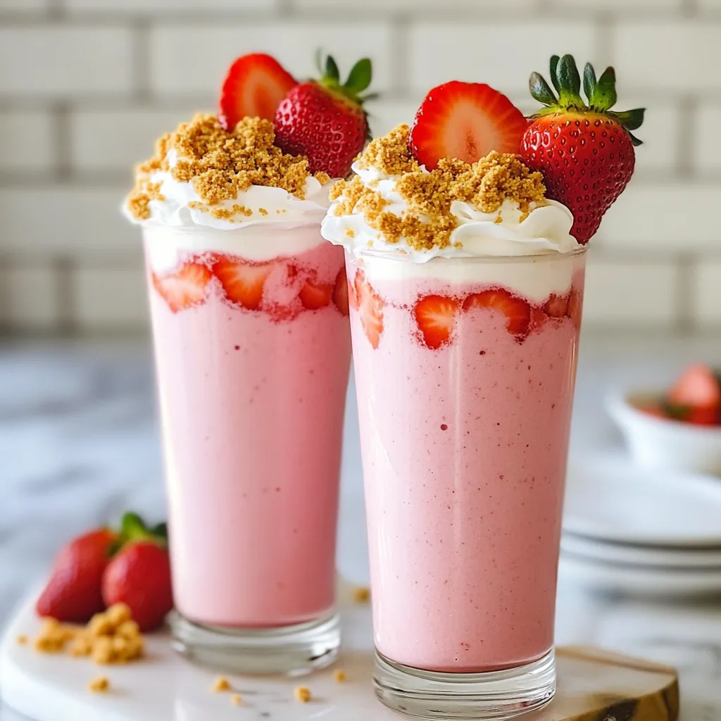 Strawberry Cheesecake Smoothie Creamy Refreshing Treat