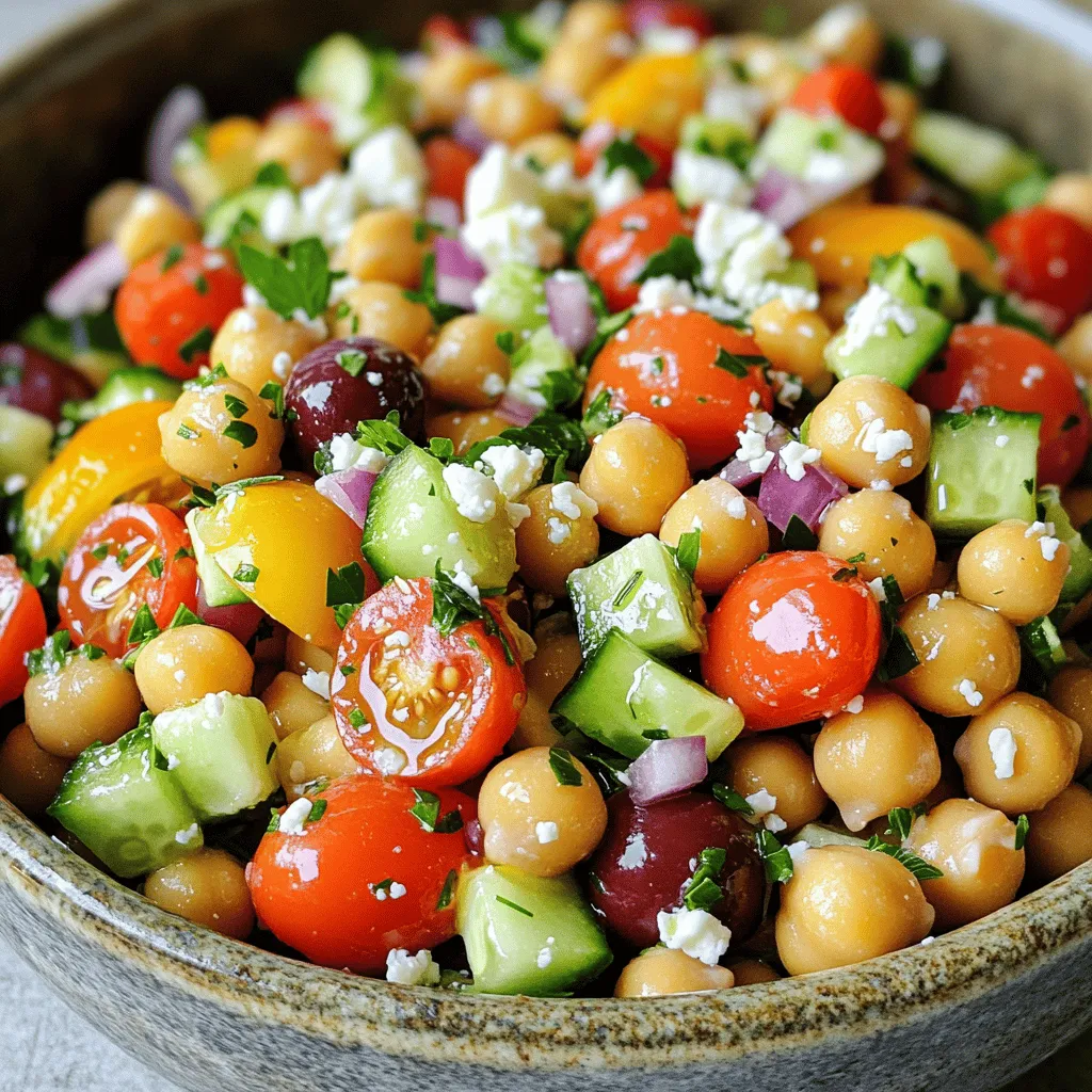 Chopped Greek Chickpea Salad Fresh and Flavorful Dish