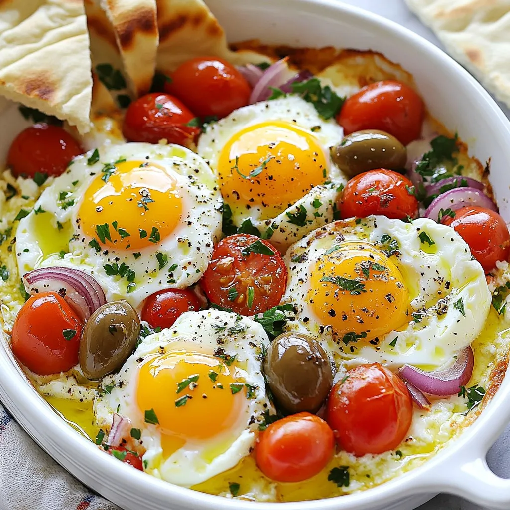 Mediterranean Baked Feta Eggs Flavorful Breakfast Dish