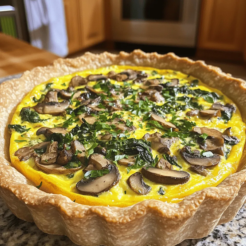 Mushroom Spinach Quiche Savory and Simple Recipe
