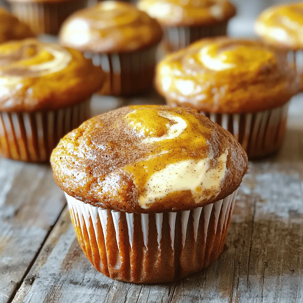 Pumpkin Spice Cream Cheese Swirl Muffins Delight
