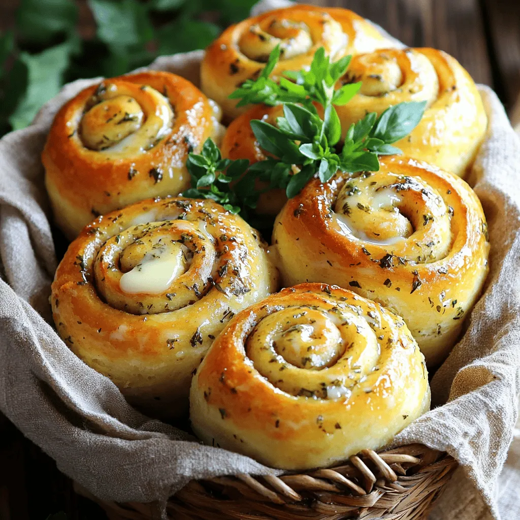 Herb &#038; Garlic Swirl Rolls Fluffy and Flavorful Delight