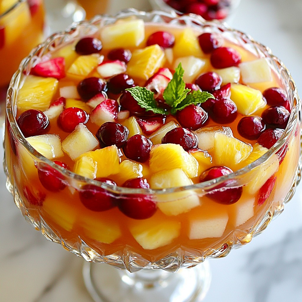 Elf Punch Mocktail Refreshing and Festive Drink Recipe