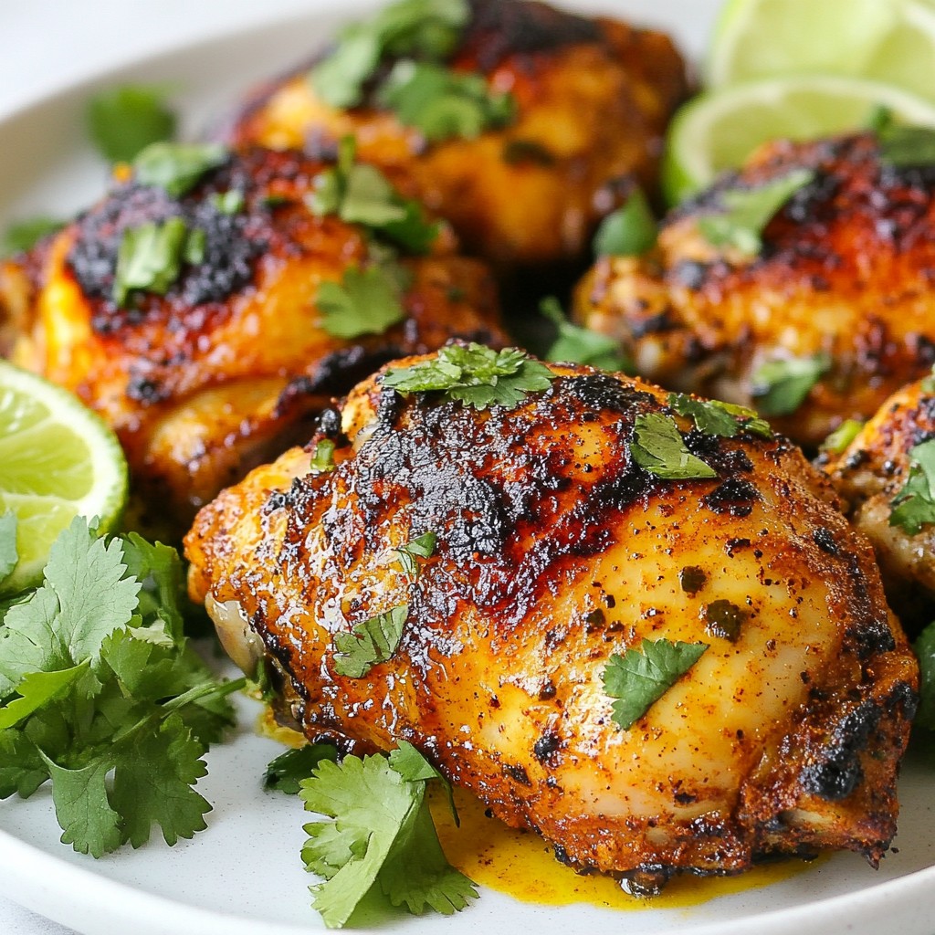 Spice Rubbed Grilled Chicken Thighs Juicy and Flavorful