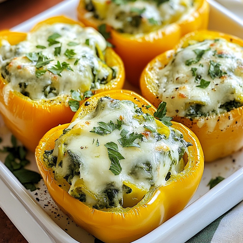 Spinach Artichoke Stuffed Peppers Flavorful Hassle-Free Dish