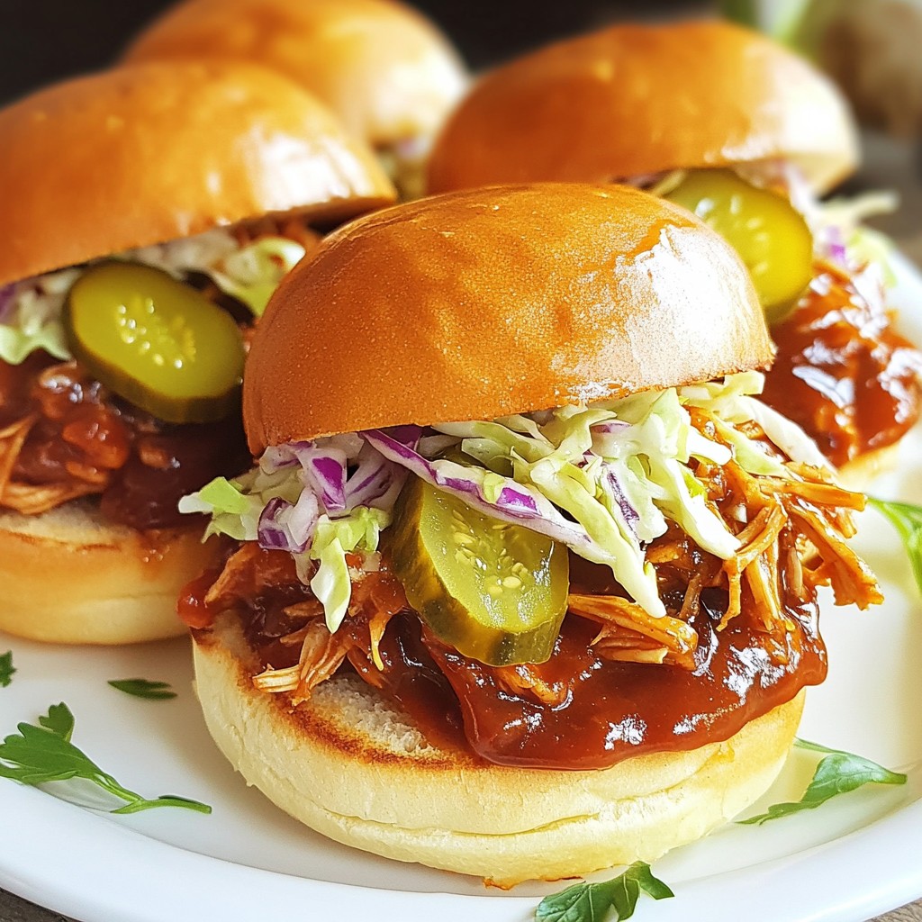 BBQ Pulled Chicken Sliders Tasty and Simple Recipe