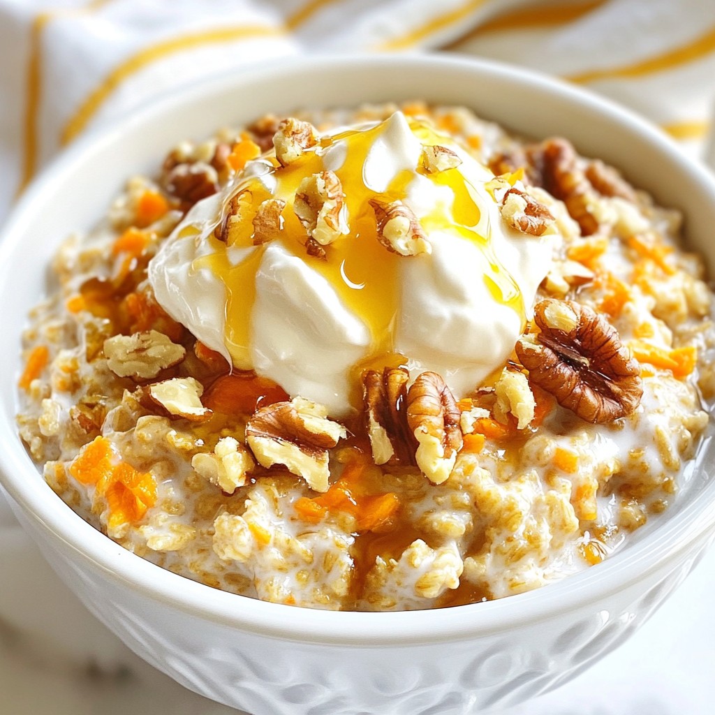 Carrot Cake Oatmeal Tasty and Healthy Breakfast Option