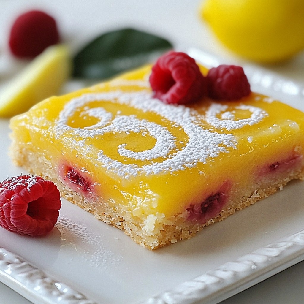 Raspberry Swirl Lemon Bars Easy Fresh Dessert Delight