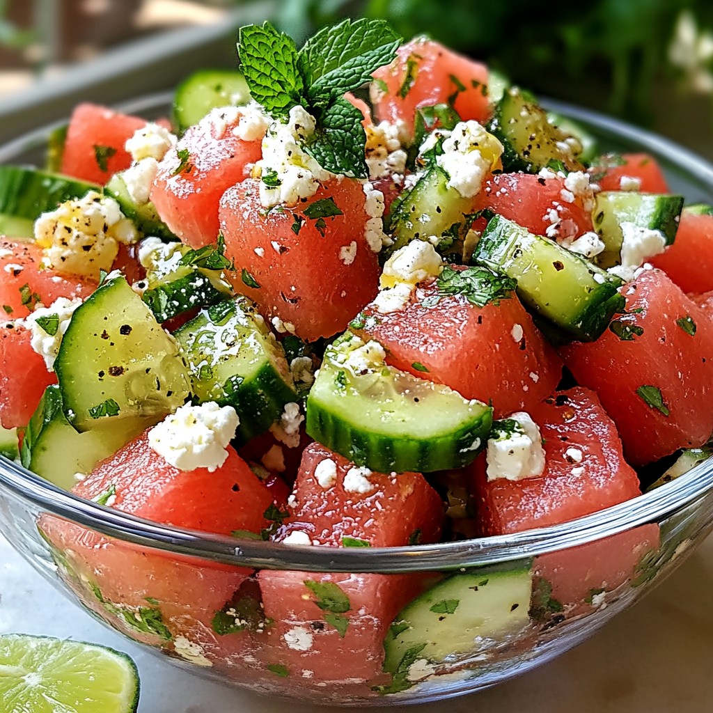 Cucumber Watermelon Feta Salad Refreshing Summer Dish