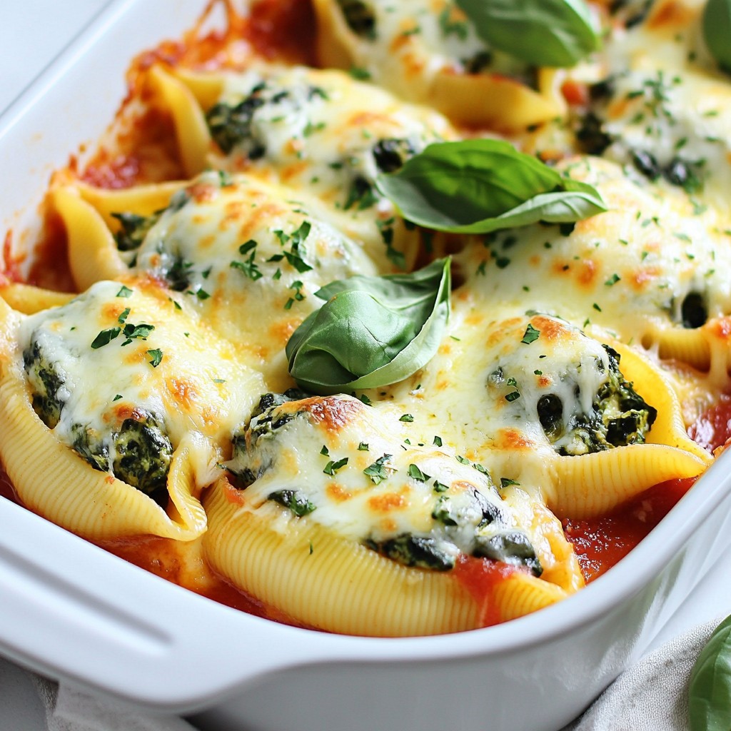 Savory Spinach Ricotta Stuffed Shells Easy Recipe