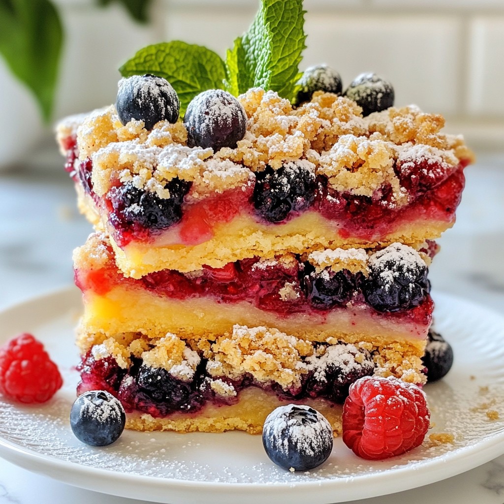 Triple Berry Crumble Bars Delightful and Simple Treat