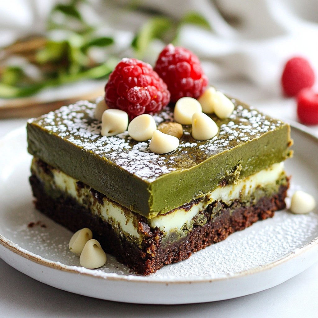 Matcha White Chocolate Brownies Sweet and Soft Delight
